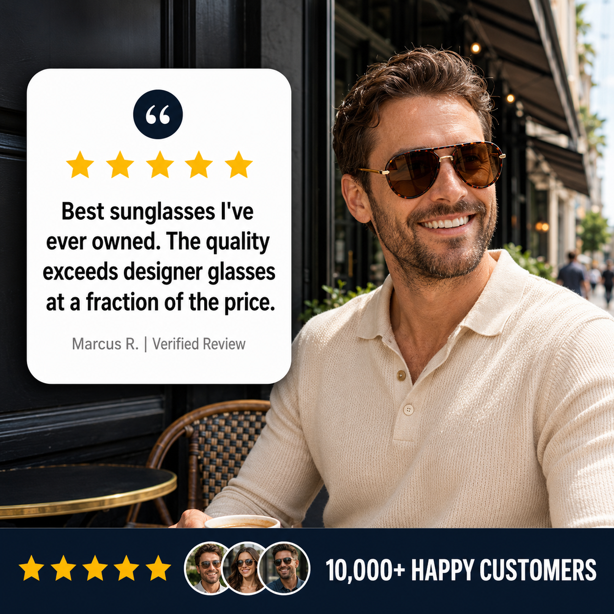 VELTRIQ SOLARA™ CLASSIC AVIATOR SUNGLASSES