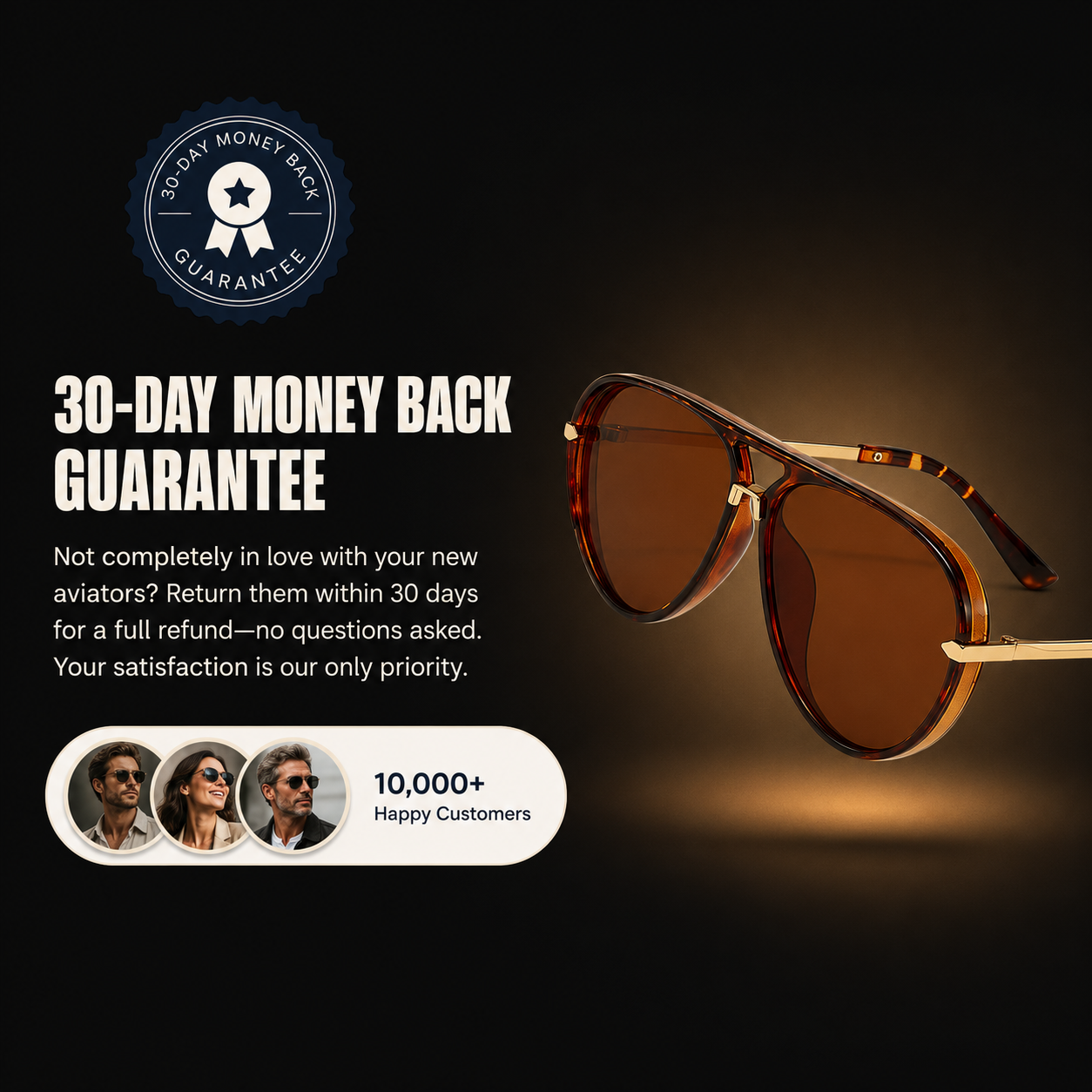 VELTRIQ SOLARA™ CLASSIC AVIATOR SUNGLASSES