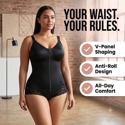 Ventriq SculptFit™ Front-Zip Tummy Control Bodysuit