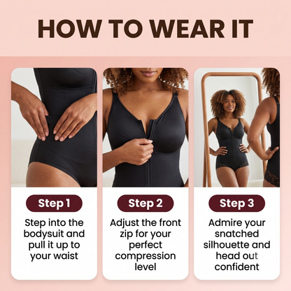 Ventriq SculptFit™ Front-Zip Tummy Control Bodysuit