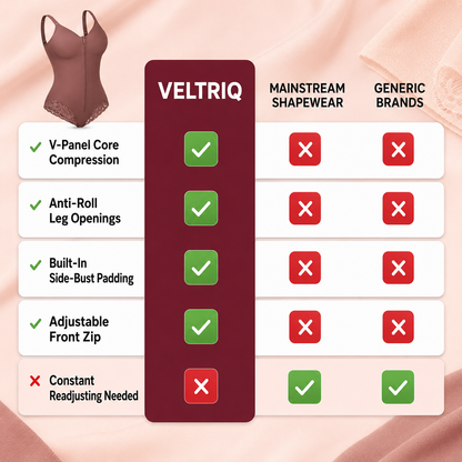 Ventriq SculptFit™ Front-Zip Tummy Control Bodysuit