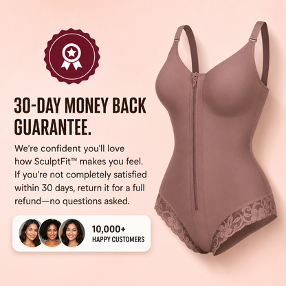 Ventriq SculptFit™ Front-Zip Tummy Control Bodysuit