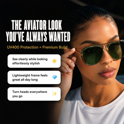 VELTRIQ SOLARA™ CLASSIC AVIATOR SUNGLASSES