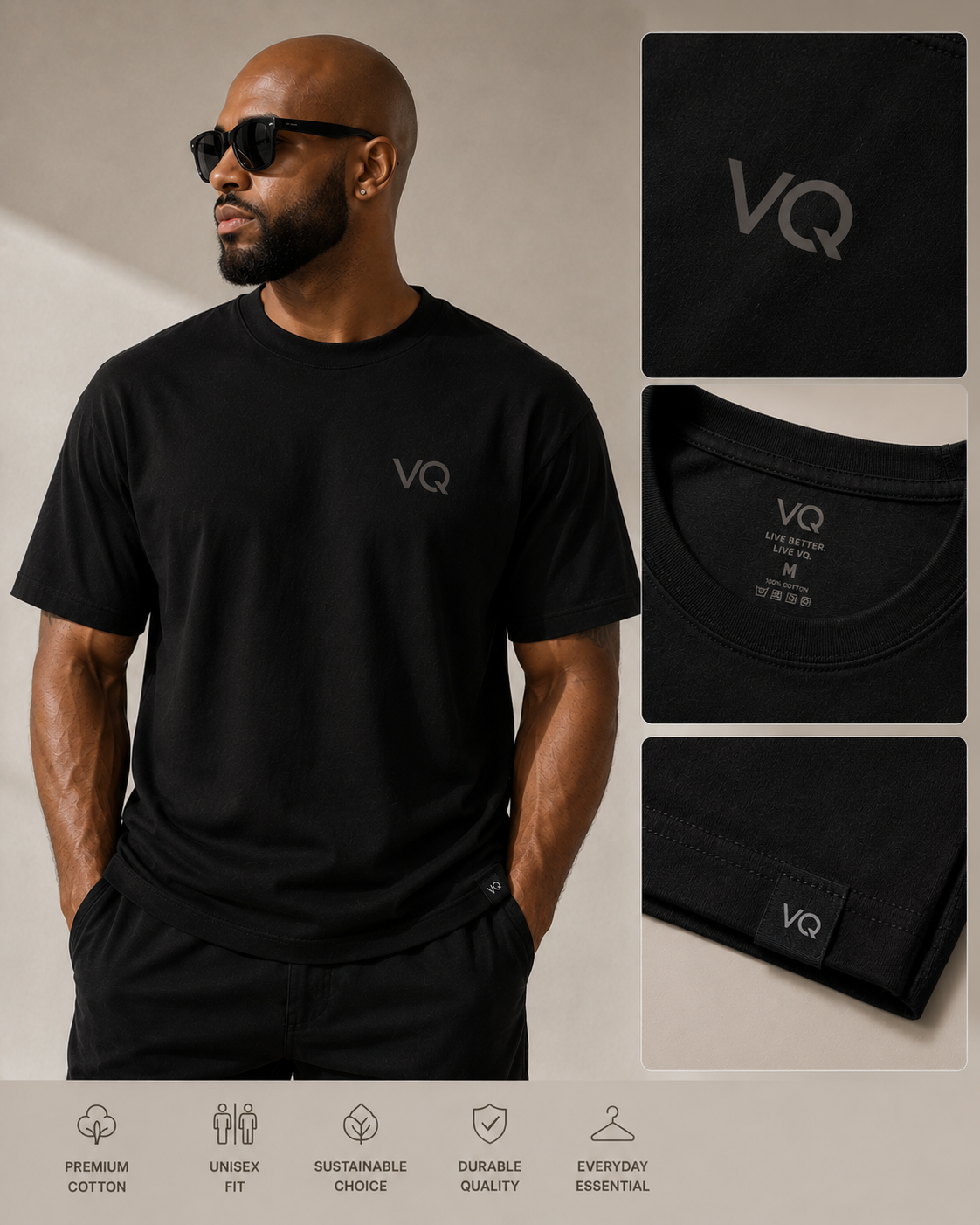 VQ Essential Premium Cotton Unisex T-Shirt