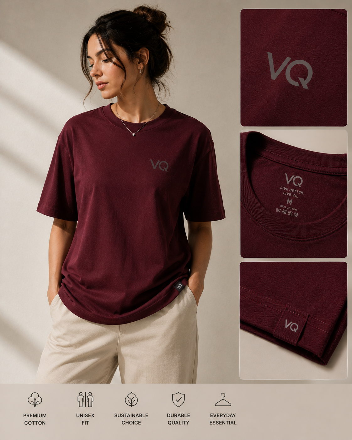 VQ Essential Premium Cotton Unisex T-Shirt